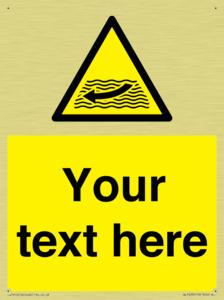 Custom Warning strong river flows